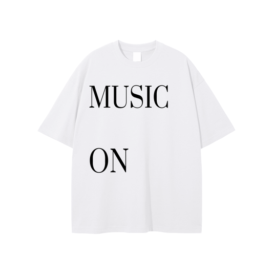 MUSIC ON,WORLD OFF | Unisex Oversize T-Shirt