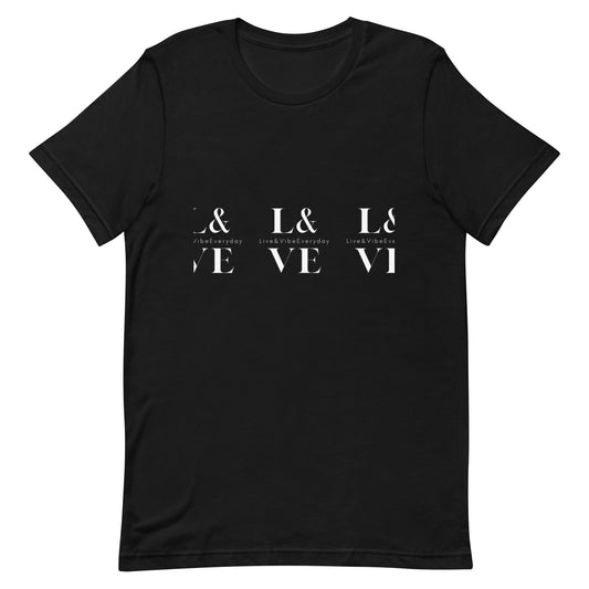 L&VE Logo | Pattern (black) | Unisex T-shirt