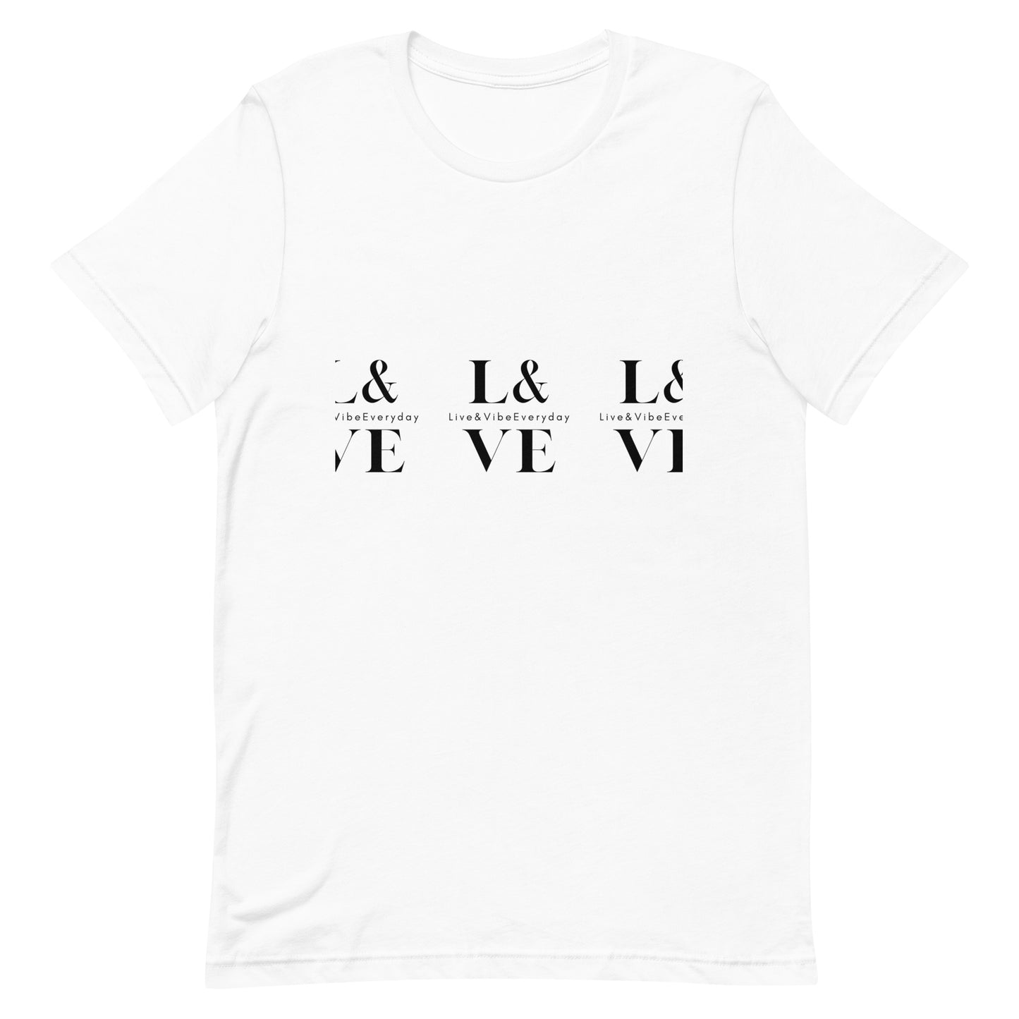 L&VE Logo | Pattern (white) | Unisex T-shirt