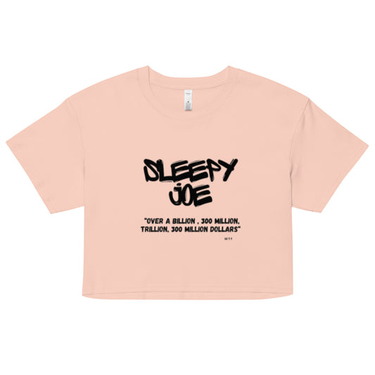 Sleepy Joe | America in a Single Word (black) | Crop Top