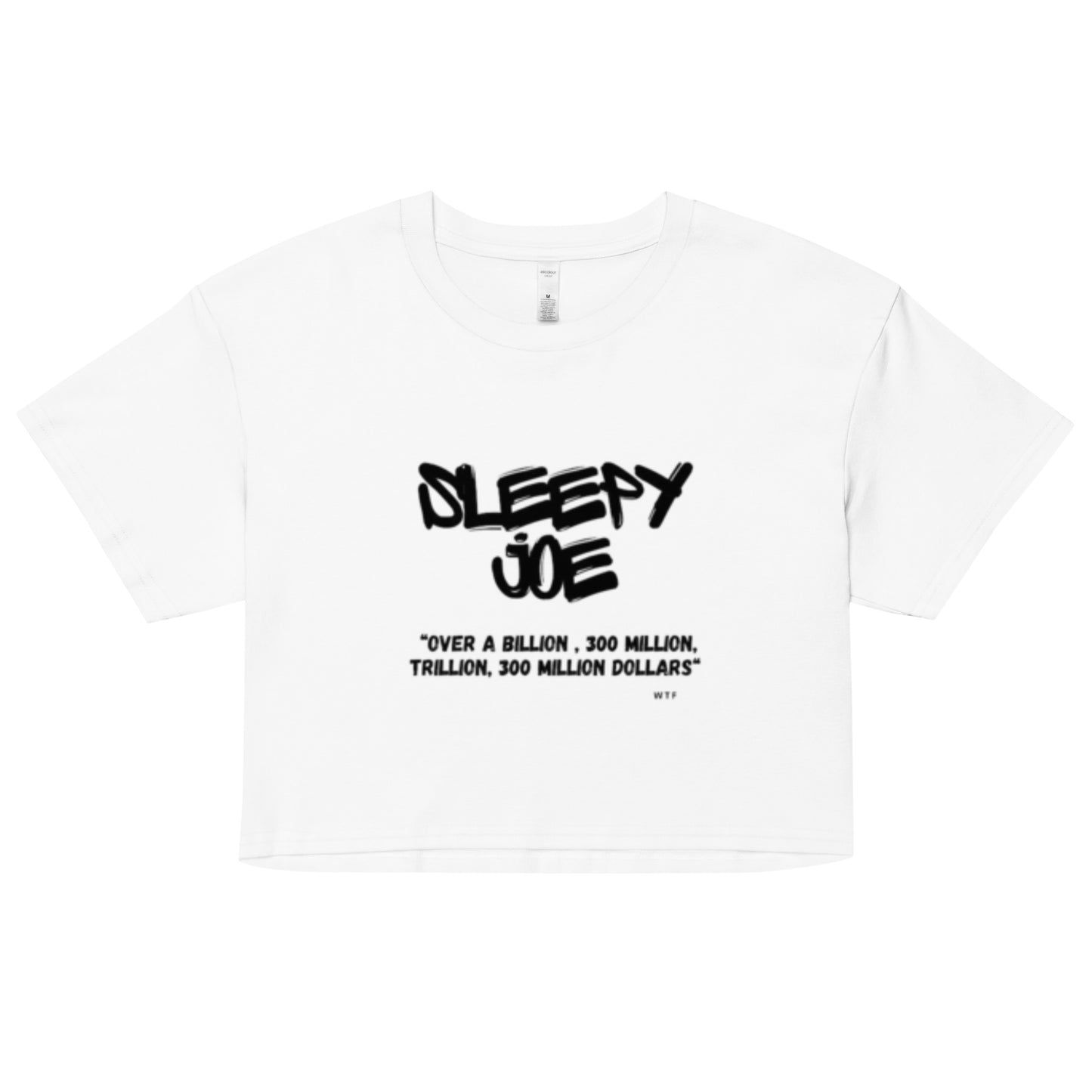 Sleepy Joe | America in a Single Word (black) | Crop Top